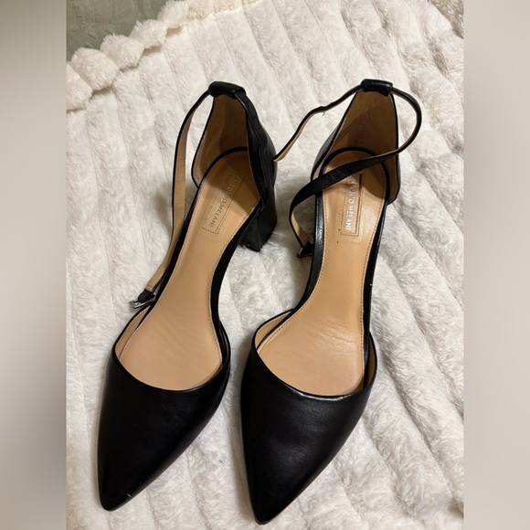 ANTONIO MELANI Black Leather Heels - Picture 1 of 3
